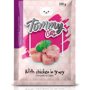 Pouche Tommy Gatito Pollo Salsa X 100G