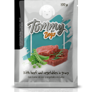 Pouche Tommy Dog Adul Carne Veg X100G