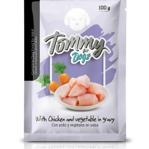 Pouche Tommy Dog Adul Pollo Salsa X 100G