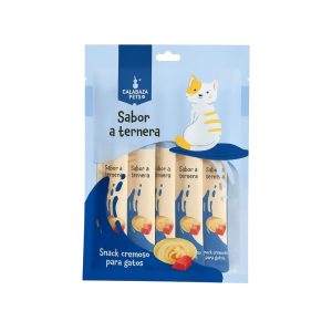 Snack Crem Para Gatos X 5UND Ternera